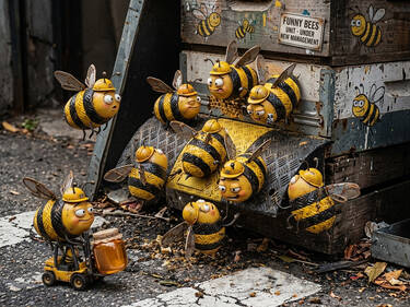 Funny bees, 4 votes Funny bees, 4 votes